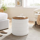 Mezzo Round Boucle Fabric Storage Ottoman by Modway | Ottomans | Modishstore - 9