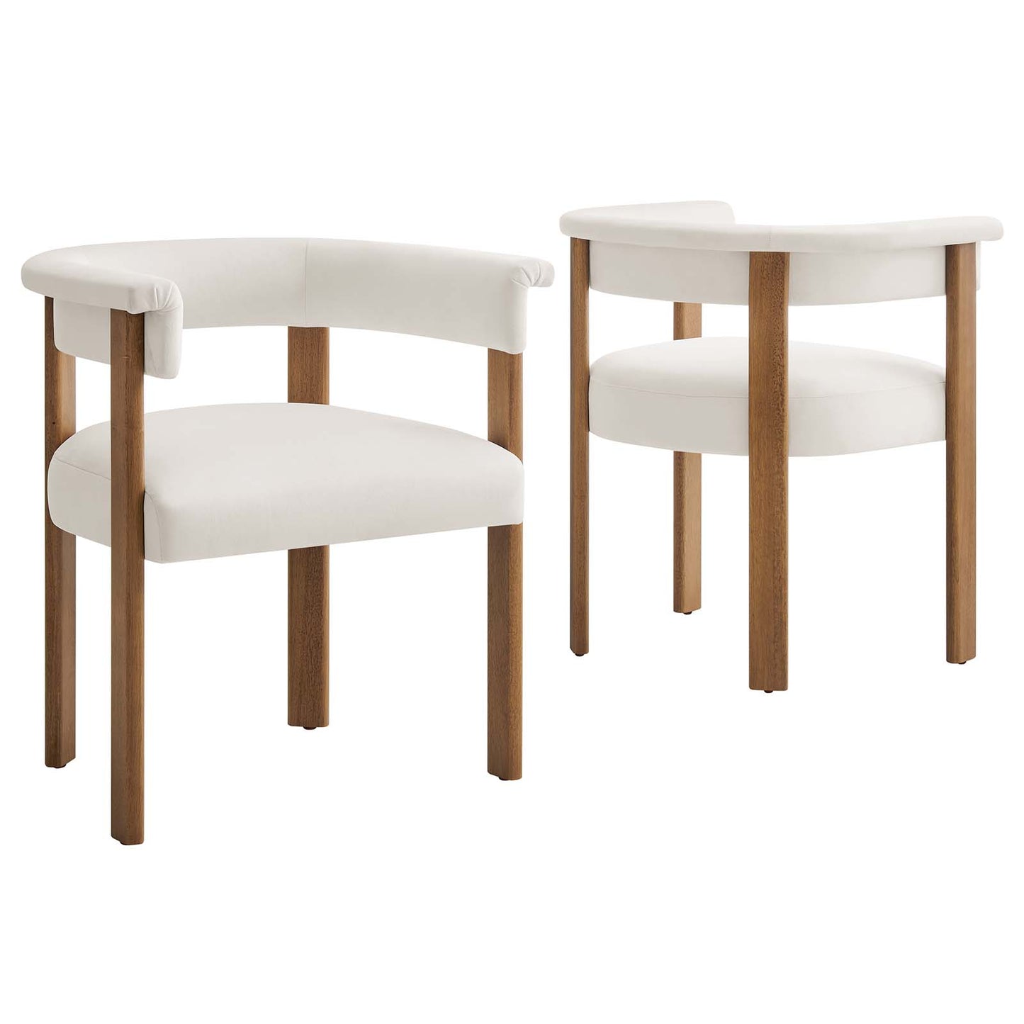 Imogen Performance Velvet Barrel Dining Chairs - Set of 2 By Modway - EEI-6775 | Dining Chairs | Modishstore - 2