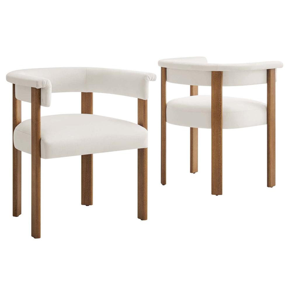 Imogen Performance Velvet Barrel Dining Chairs - Set of 2 By Modway - EEI-6775 | Dining Chairs | Modishstore - 2