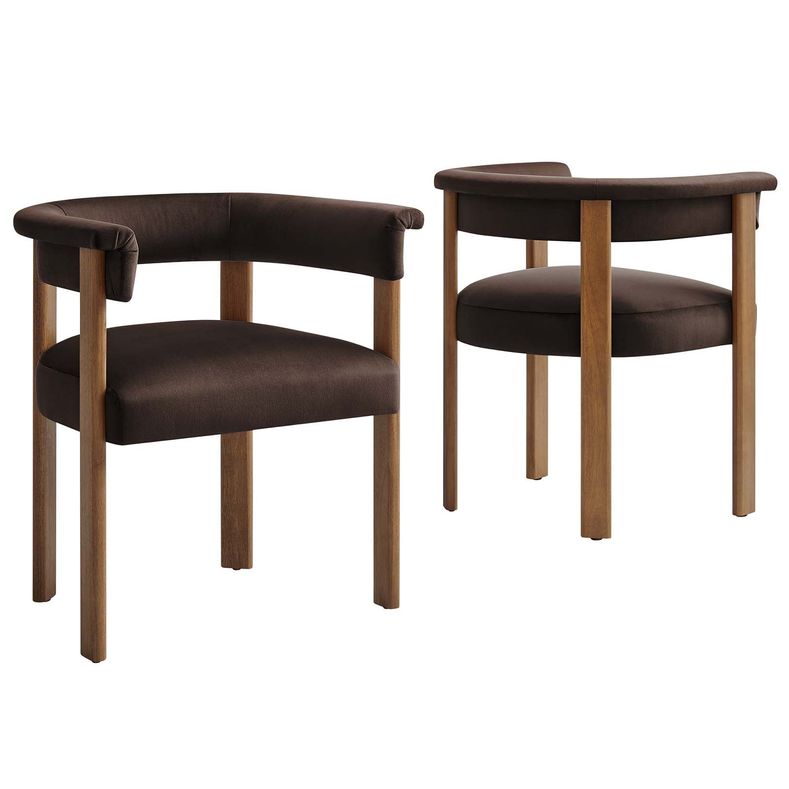 Imogen Performance Velvet Barrel Dining Chairs - Set of 2 By Modway - EEI-6775 | Dining Chairs | Modishstore - 11