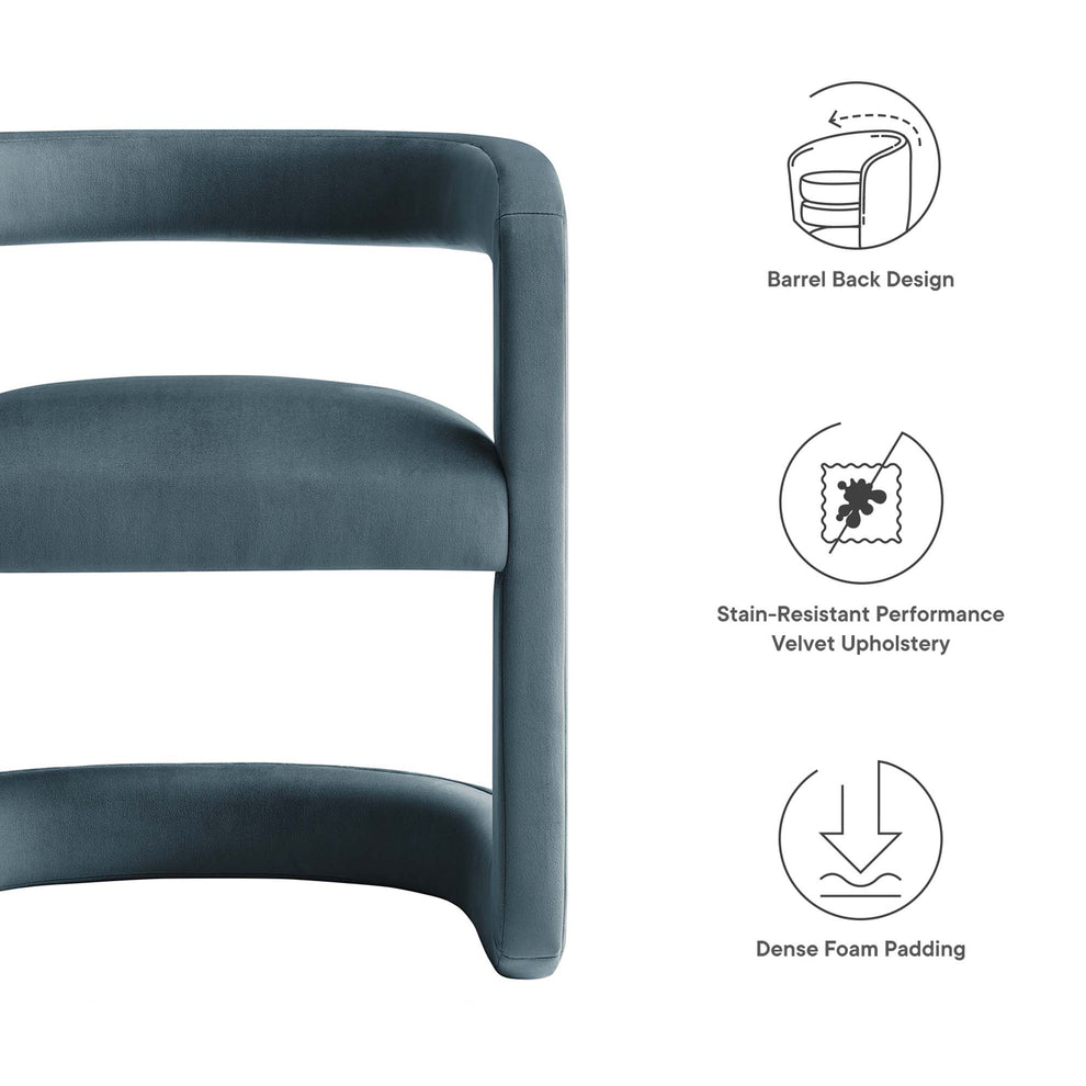 Winslow Barrel Performance Velvet Dining Chair  by Modway | Dining Chairs | Modishstore - 15