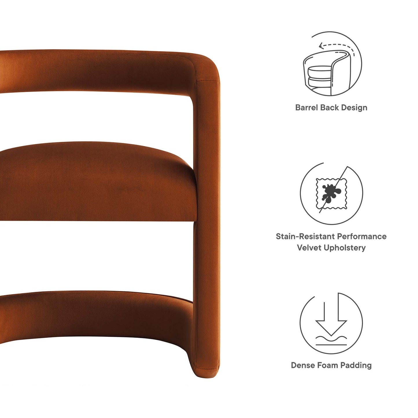 Winslow Barrel Performance Velvet Dining Chair  by Modway | Dining Chairs | Modishstore - 29