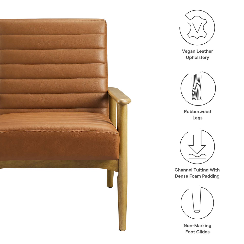 Jensen Vegan Leather Accent Chair by Modway | Accent Chairs | Modishstore - 7
