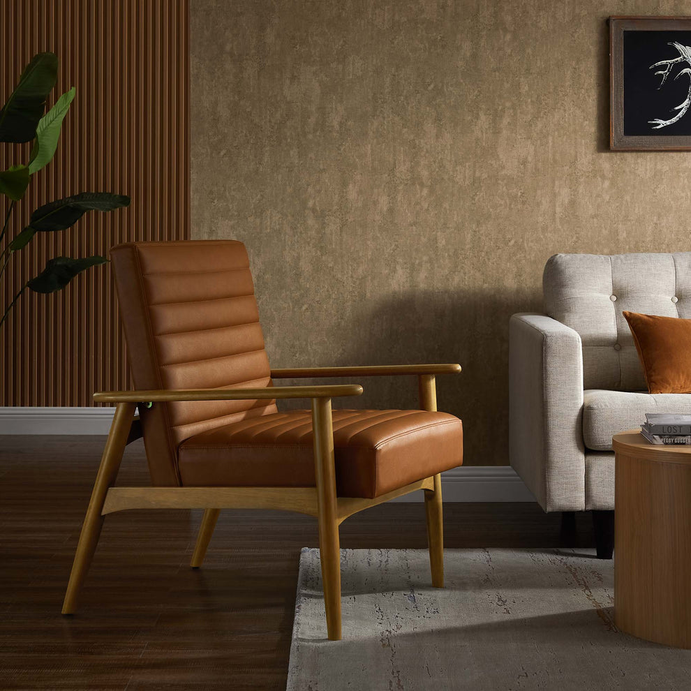 Jensen Vegan Leather Accent Chair by Modway | Accent Chairs | Modishstore - 10