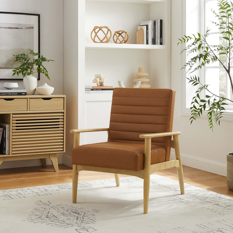Jensen Vegan Leather Accent Chair by Modway | Accent Chairs | Modishstore - 1