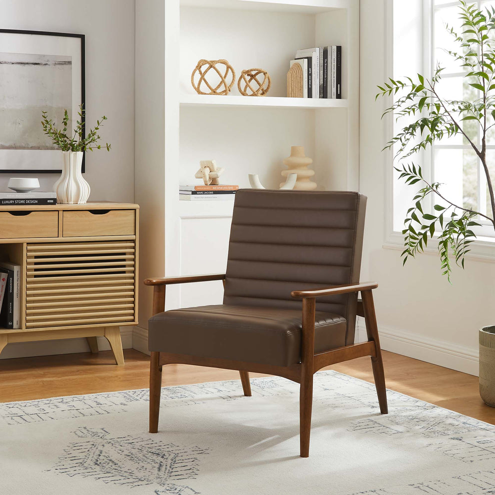 Jensen Vegan Leather Accent Chair by Modway | Accent Chairs | Modishstore - 36