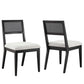 Nimba Faux Rattan Fabric Dining Chairs Set of 2 by Modway | Dining Chairs | Modishstore - 2