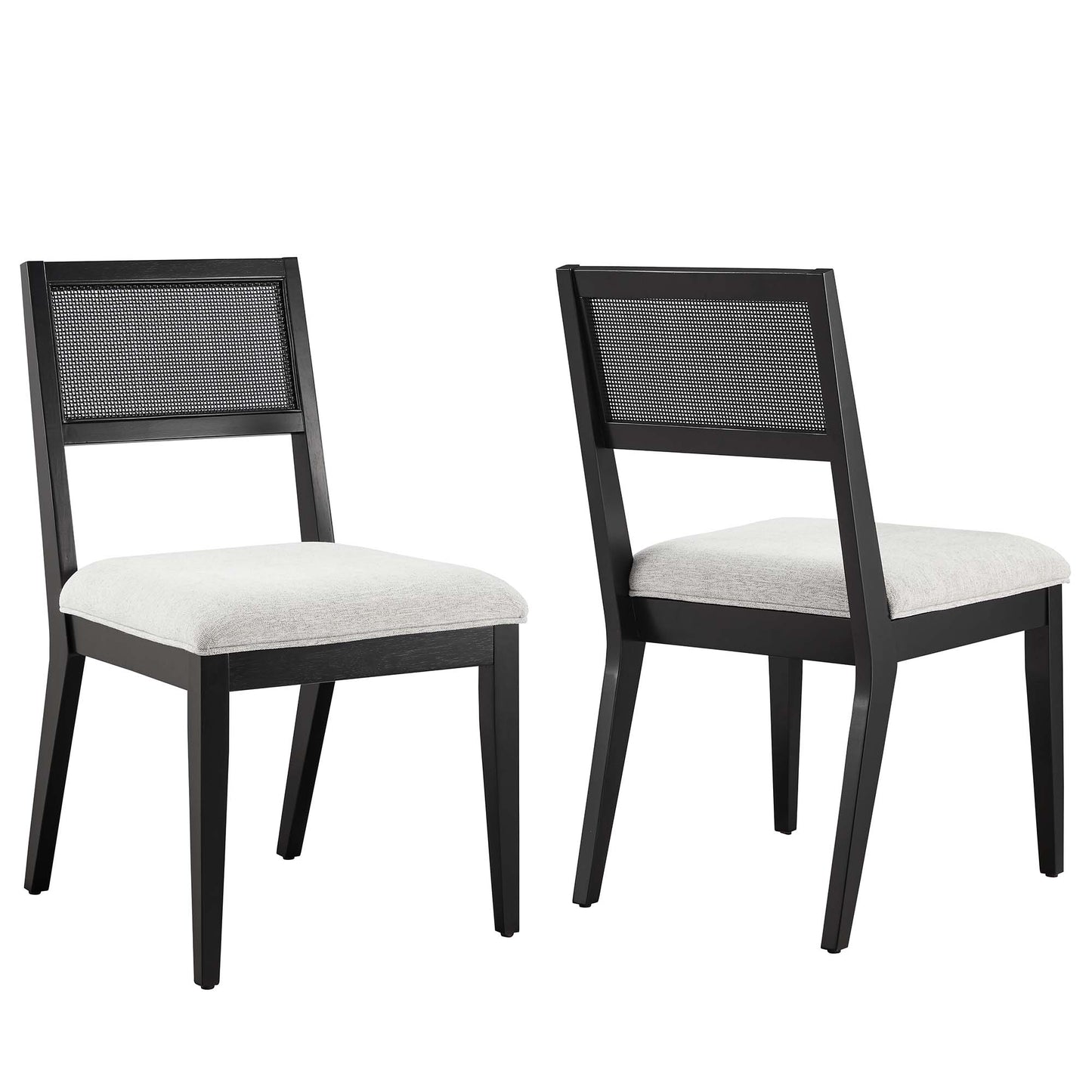 Nimba Faux Rattan Fabric Dining Chairs Set of 2 by Modway | Dining Chairs | Modishstore - 2