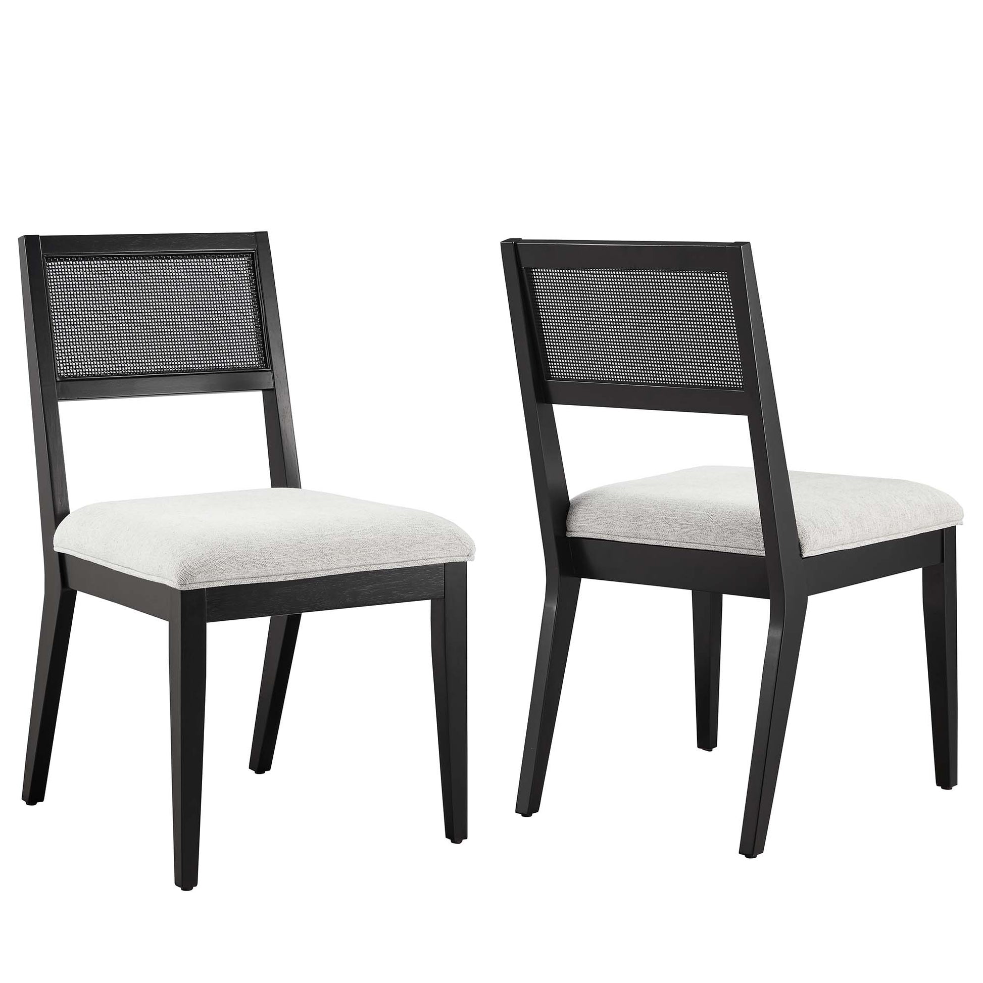 Nimba Faux Rattan Fabric Dining Chairs Set of 2 by Modway | Dining Chairs | Modishstore - 2