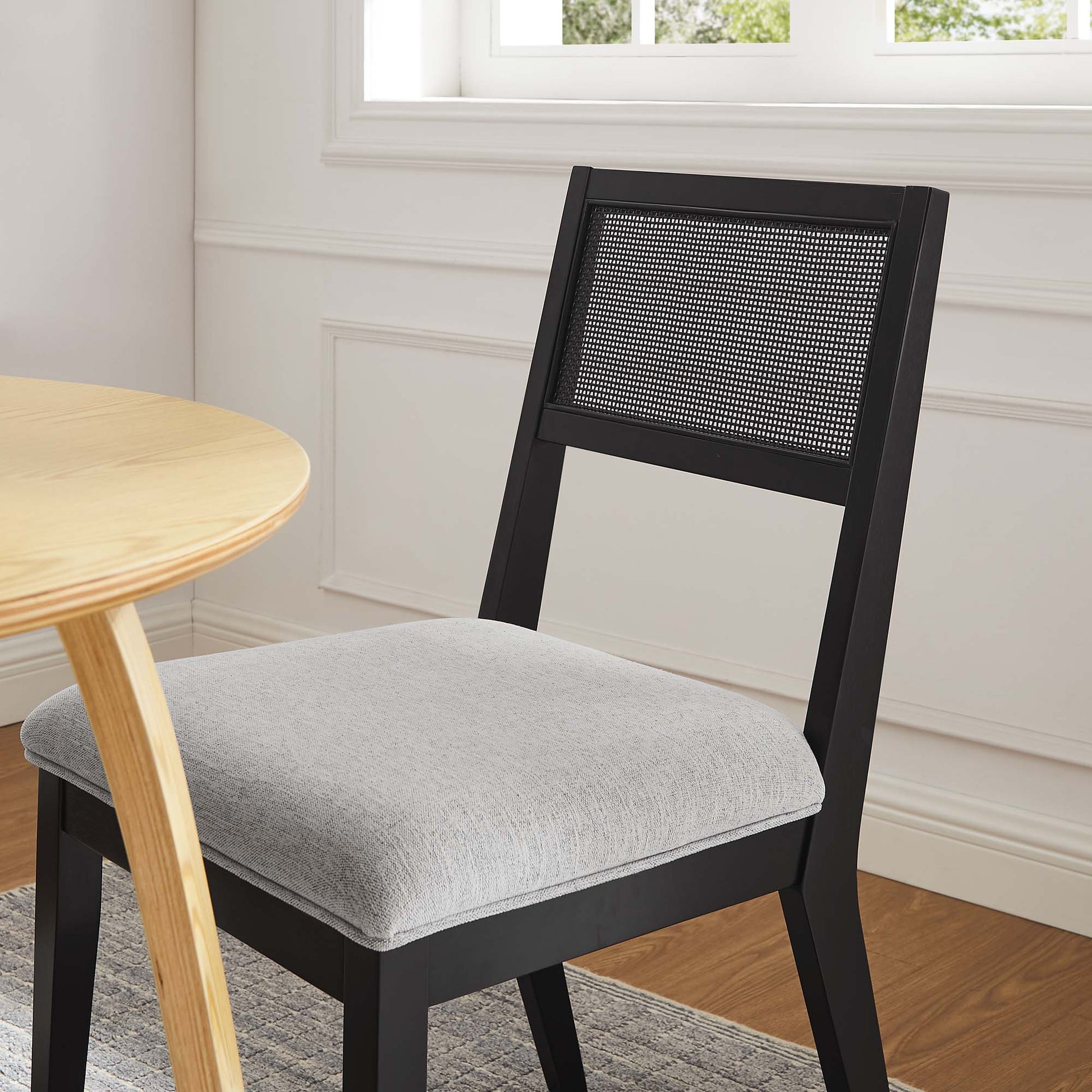 Nimba Faux Rattan Fabric Dining Chairs Set of 2 by Modway | Dining Chairs | Modishstore - 10