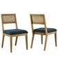 Nimba Faux Rattan Fabric Dining Chairs Set of 2 by Modway | Dining Chairs | Modishstore - 11