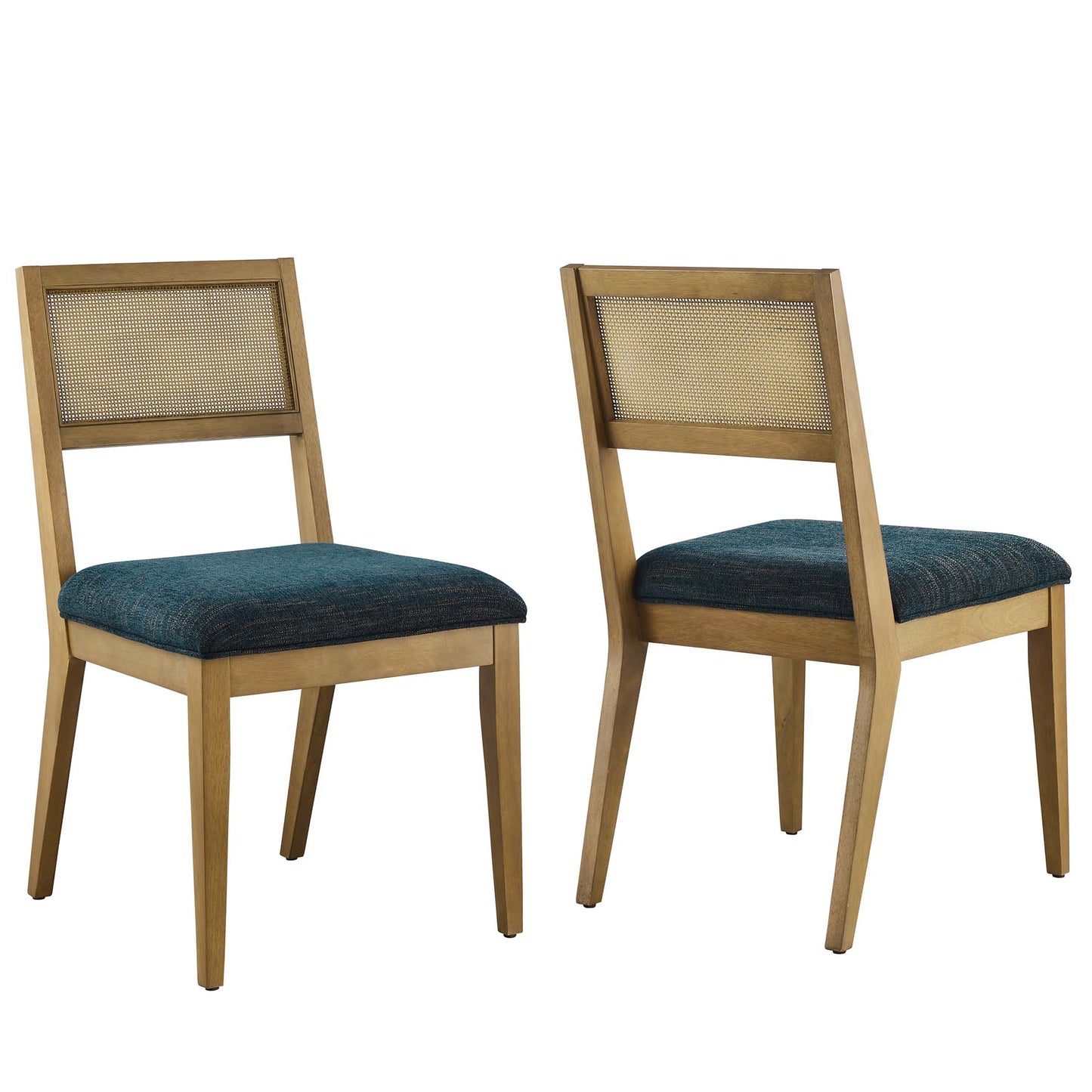 Nimba Faux Rattan Fabric Dining Chairs Set of 2 by Modway | Dining Chairs | Modishstore - 11