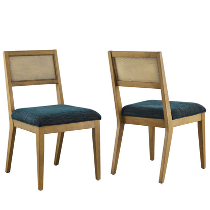 Nimba Faux Rattan Fabric Dining Chairs Set of 2 by Modway | Dining Chairs | Modishstore - 11