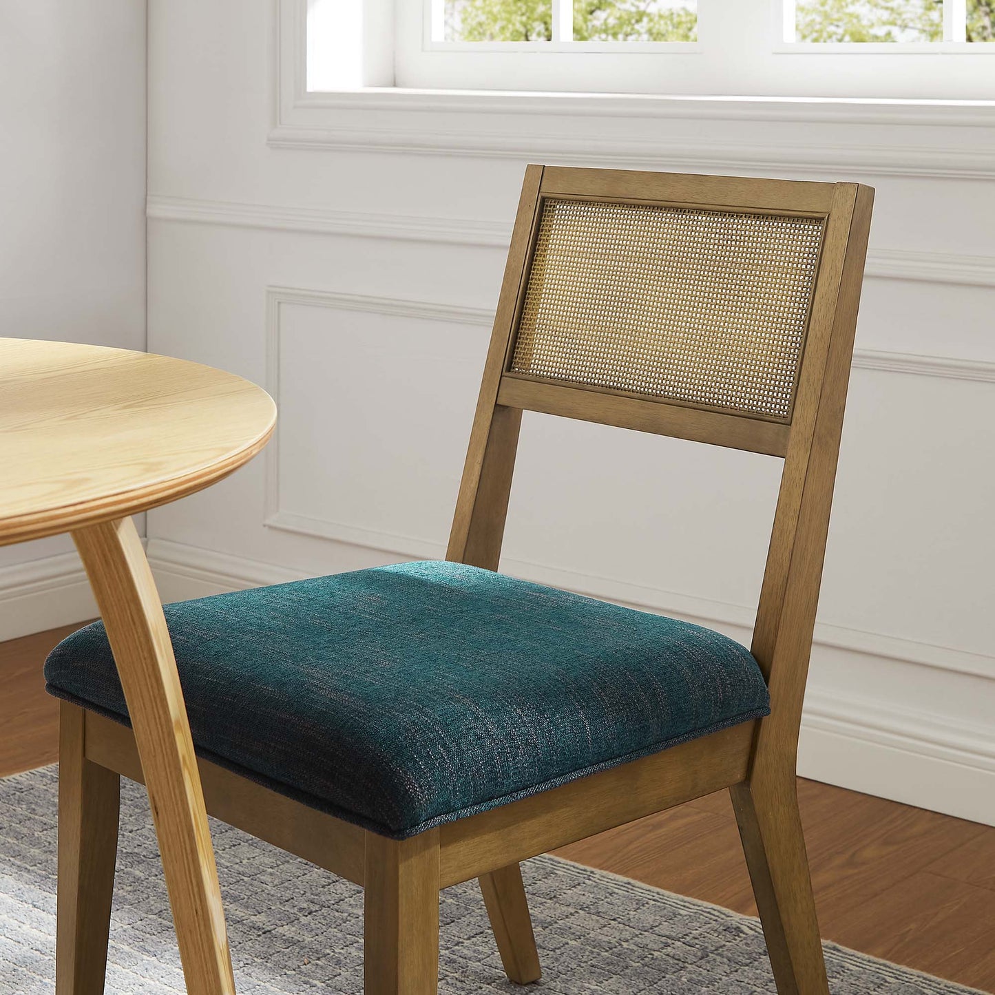 Nimba Faux Rattan Fabric Dining Chairs Set of 2 by Modway | Dining Chairs | Modishstore - 20