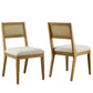 Nimba Faux Rattan Fabric Dining Chairs Set of 2 by Modway | Dining Chairs | Modishstore - 21