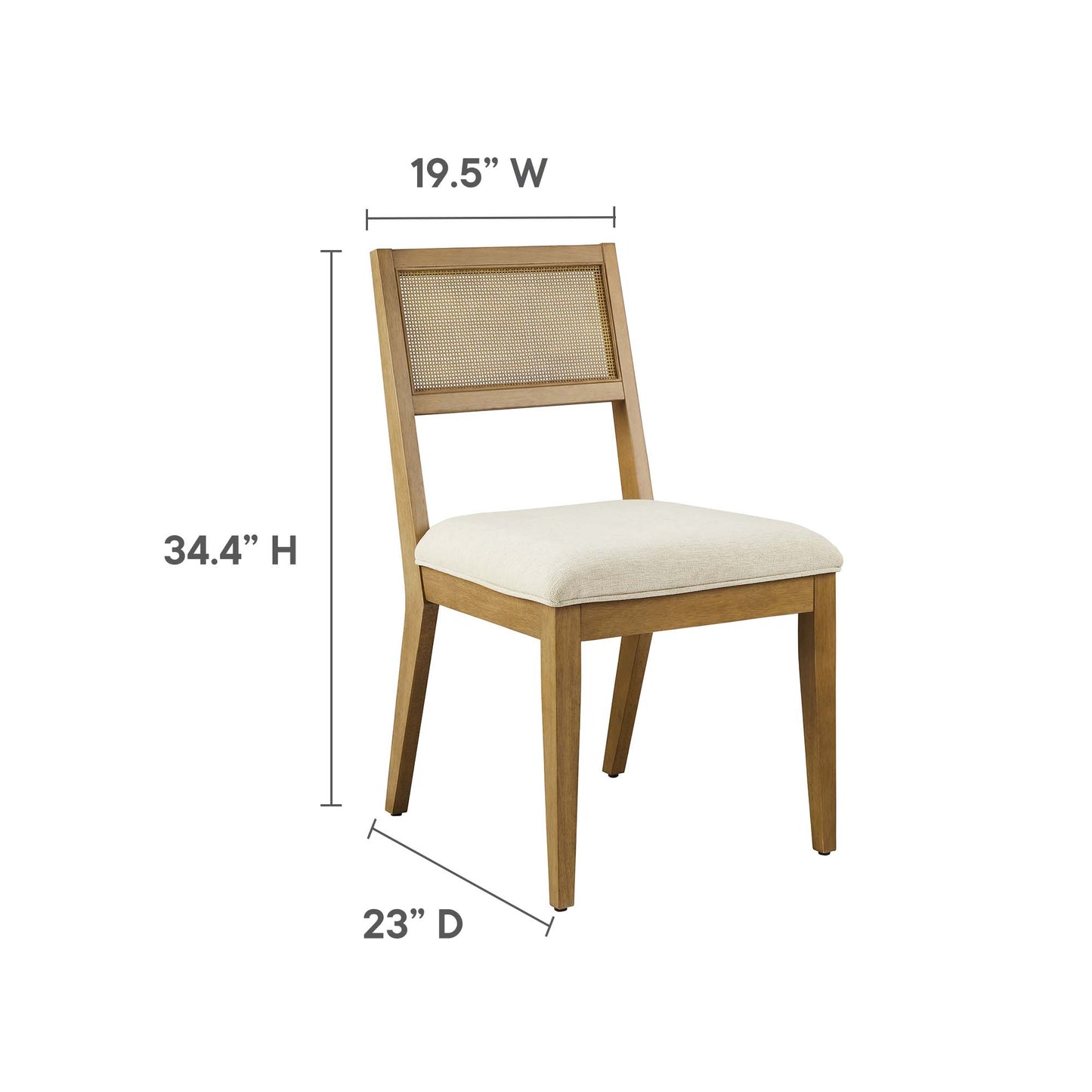 Nimba Faux Rattan Fabric Dining Chairs Set of 2 by Modway | Dining Chairs | Modishstore - 29