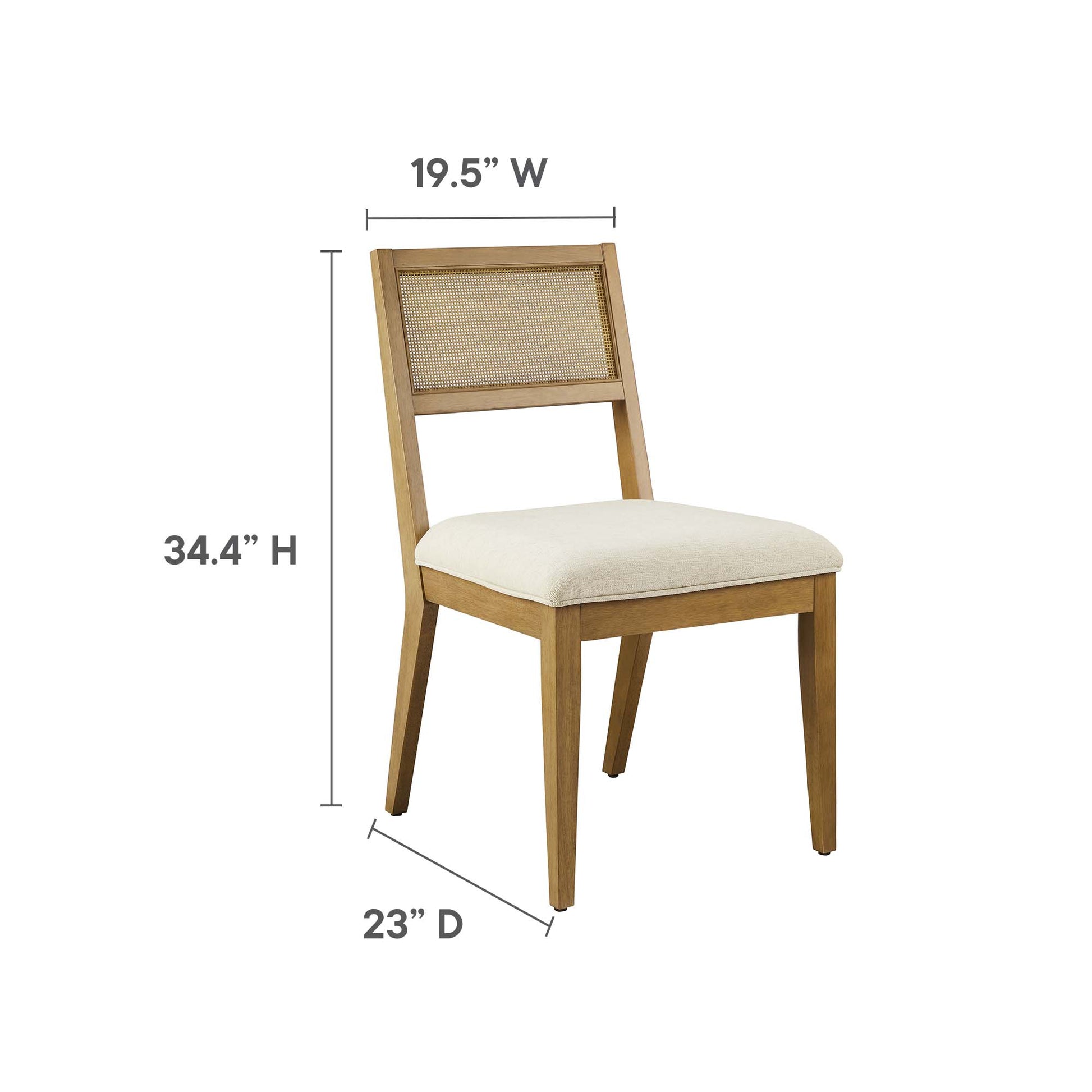 Nimba Faux Rattan Fabric Dining Chairs Set of 2 by Modway | Dining Chairs | Modishstore - 29