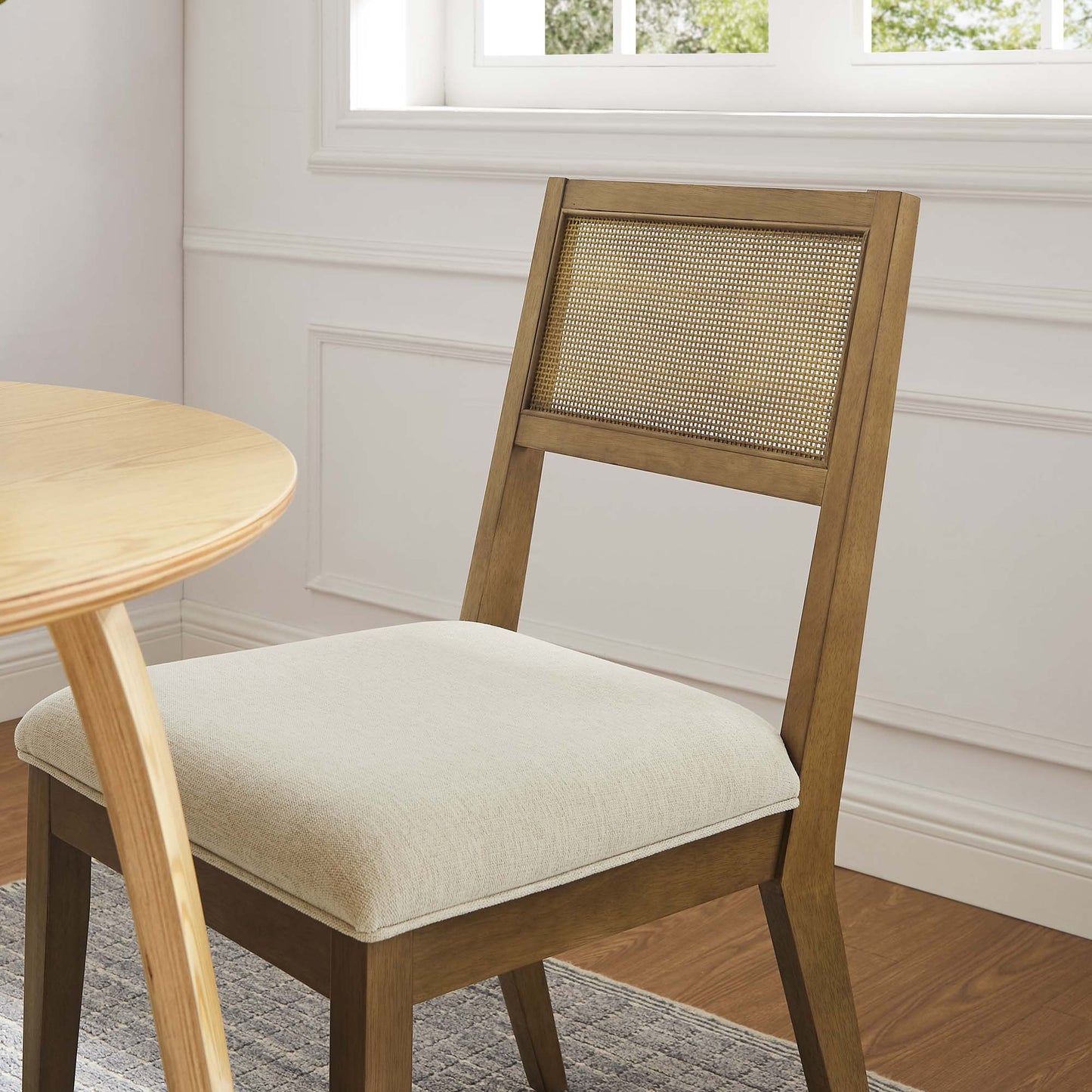Nimba Faux Rattan Fabric Dining Chairs Set of 2 by Modway | Dining Chairs | Modishstore - 30