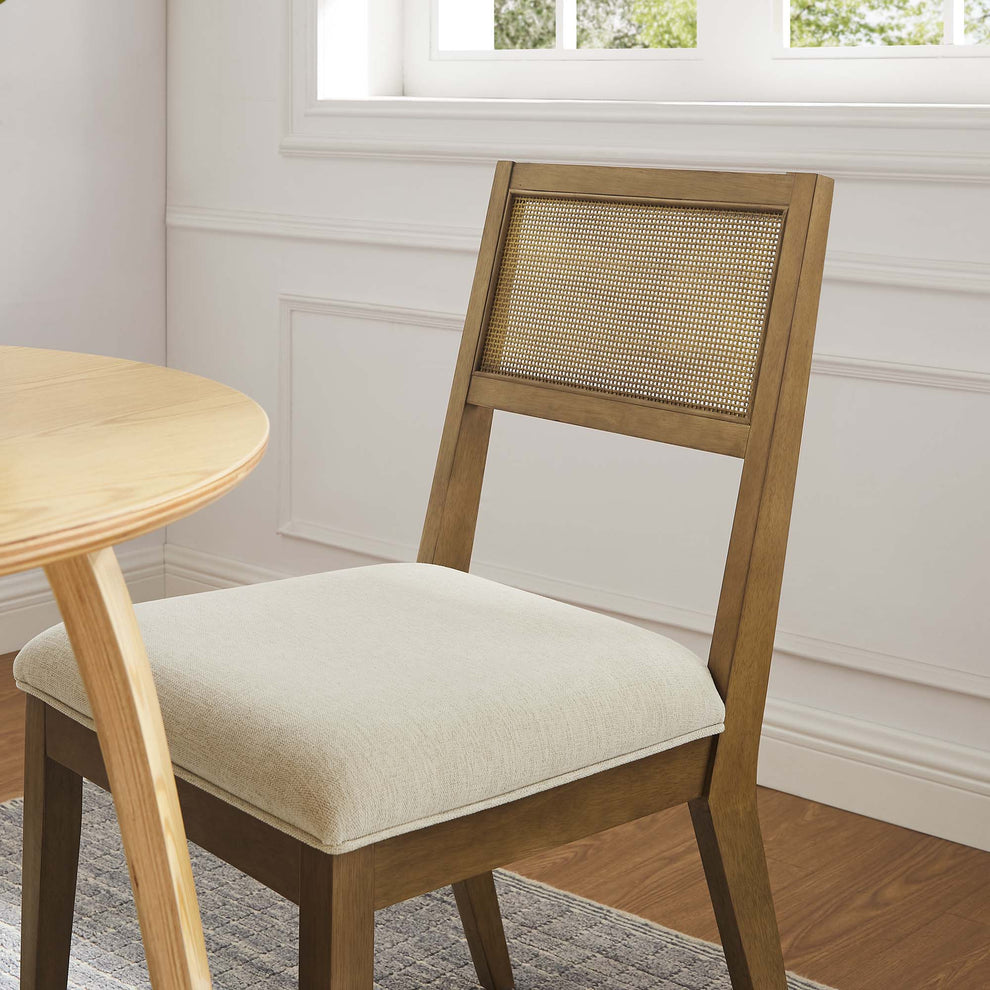 Nimba Faux Rattan Fabric Dining Chairs Set of 2 by Modway | Dining Chairs | Modishstore - 30