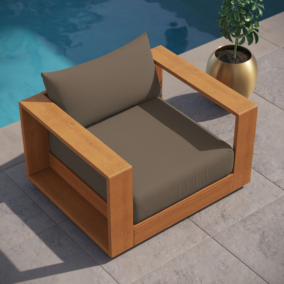 Tahoe Outdoor Patio Acacia Wood Chair by Modway | Sofas | Modishstore - 1