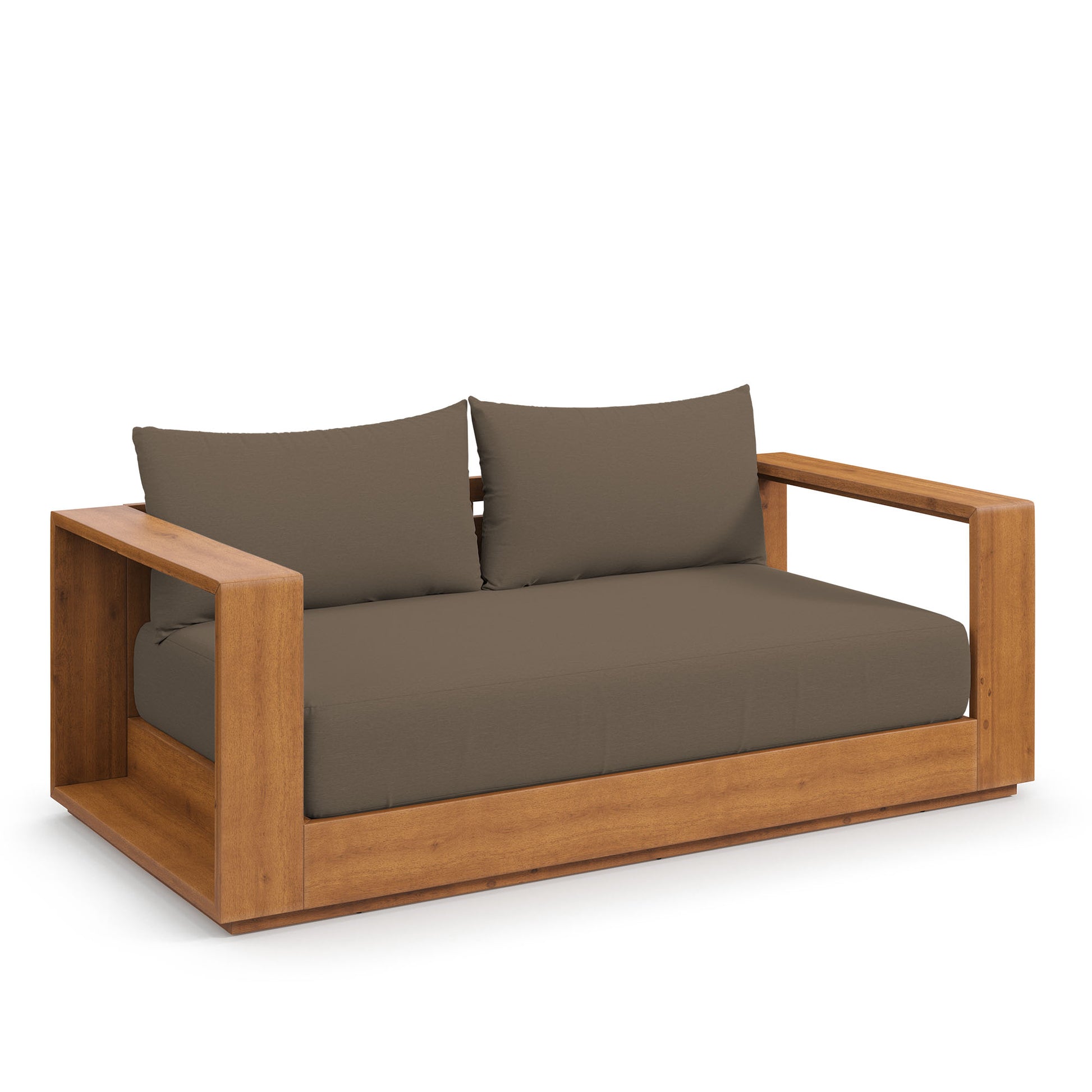 Tahoe Acacia Wood Outdoor Patio Acacia Wood Loveseat by Modway | Sofas | Modishstore - 2
