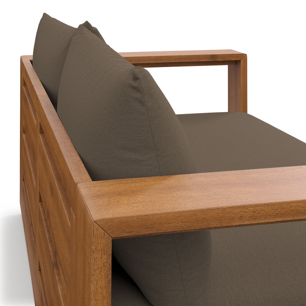 Tahoe Acacia Wood Outdoor Patio Acacia Wood Loveseat by Modway | Sofas | Modishstore - 6
