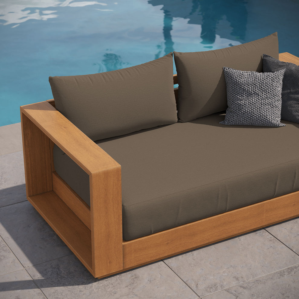 Tahoe Acacia Wood Outdoor Patio Acacia Wood Loveseat by Modway | Sofas | Modishstore - 8