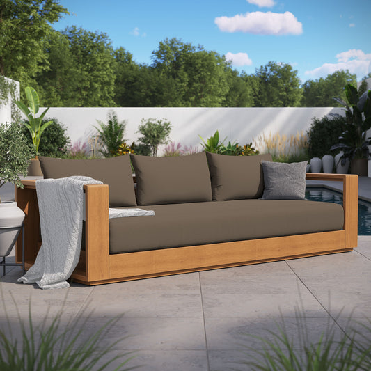 Tahoe Outdoor Patio Acacia Wood Sofa by Modway | Sofas | Modishstore - 1