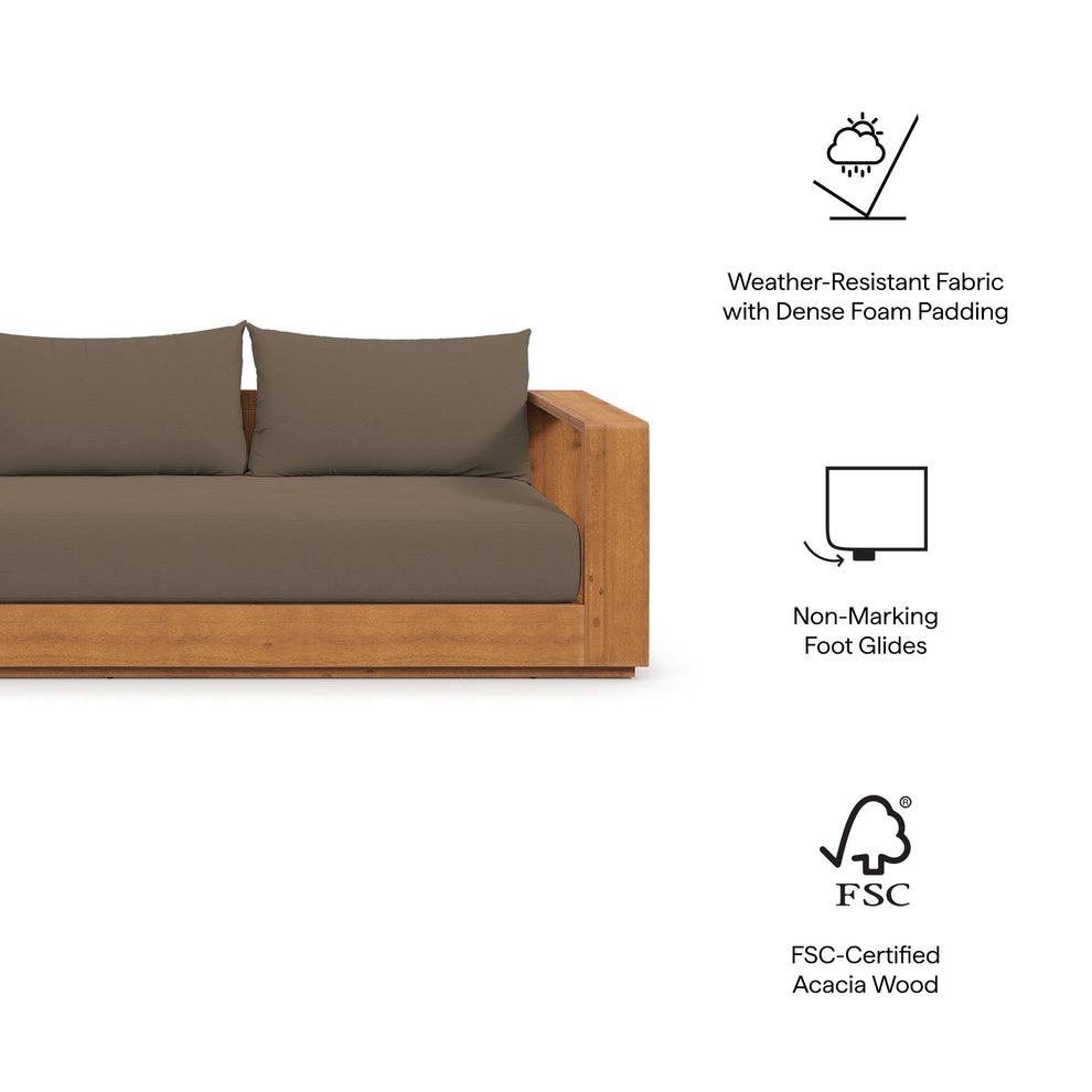 Tahoe Outdoor Patio Acacia Wood Sofa by Modway | Sofas | Modishstore - 9