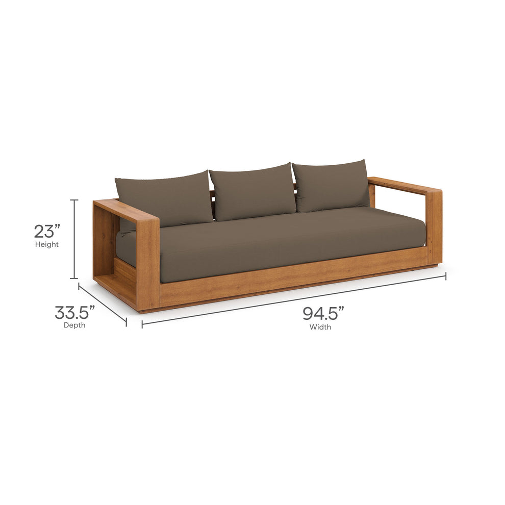 Tahoe Outdoor Patio Acacia Wood Sofa by Modway | Sofas | Modishstore - 10