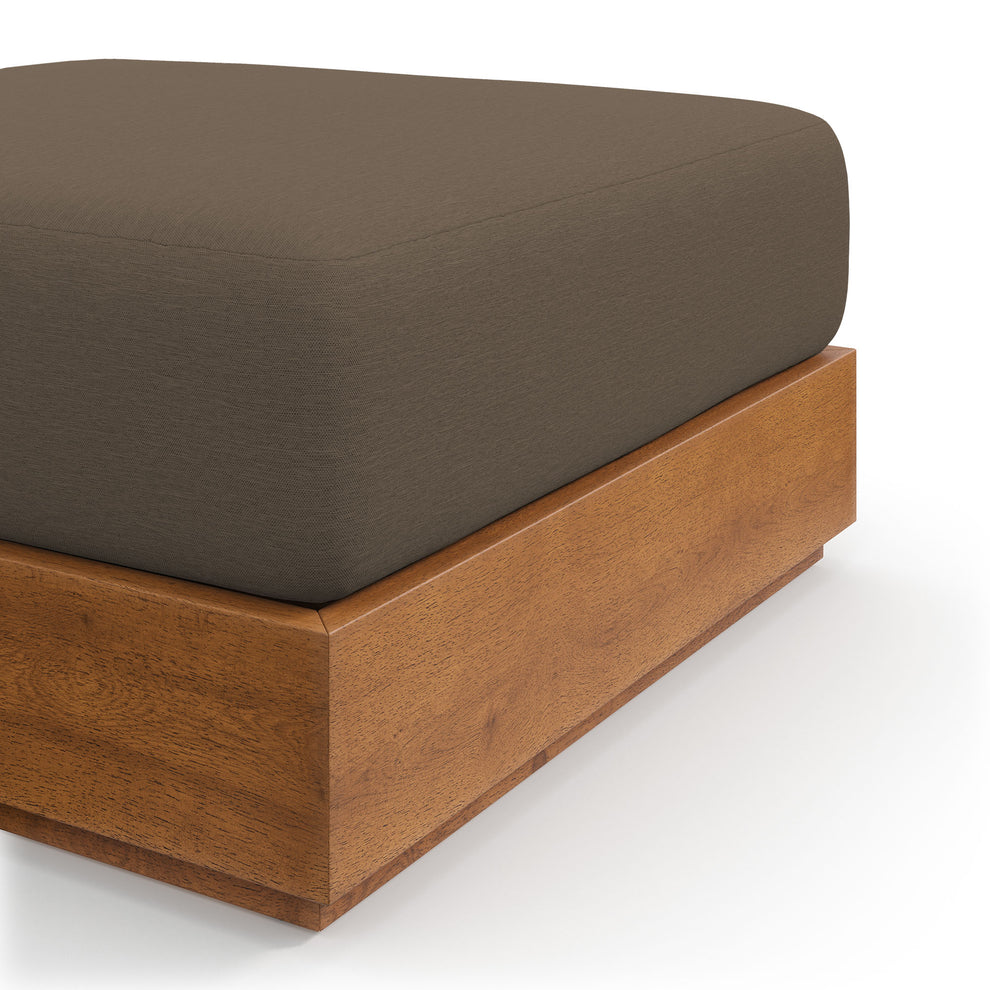 Tahoe Outdoor Patio Acacia Wood Ottoman by Modway | Sofas | Modishstore - 5