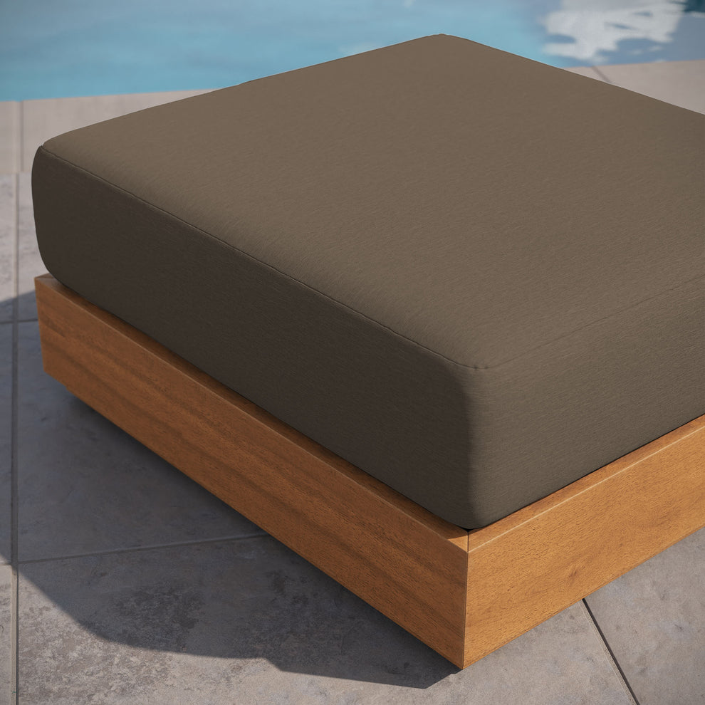 Tahoe Outdoor Patio Acacia Wood Ottoman by Modway | Sofas | Modishstore - 7
