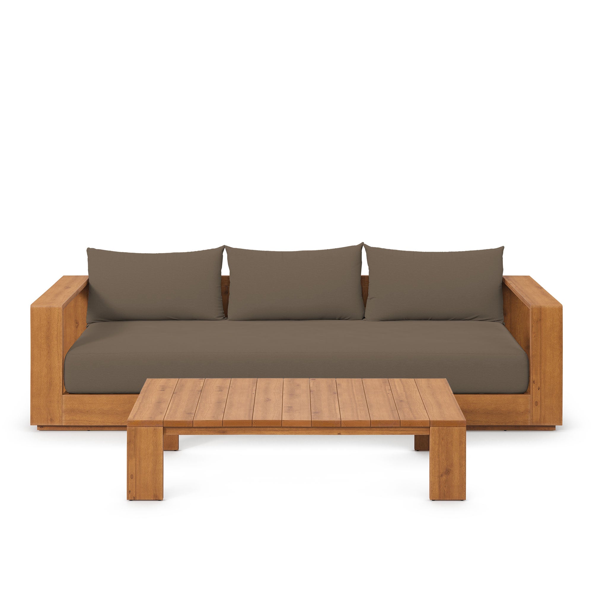 Modway Tahoe Outdoor Patio Sofa and Coffee Table Set