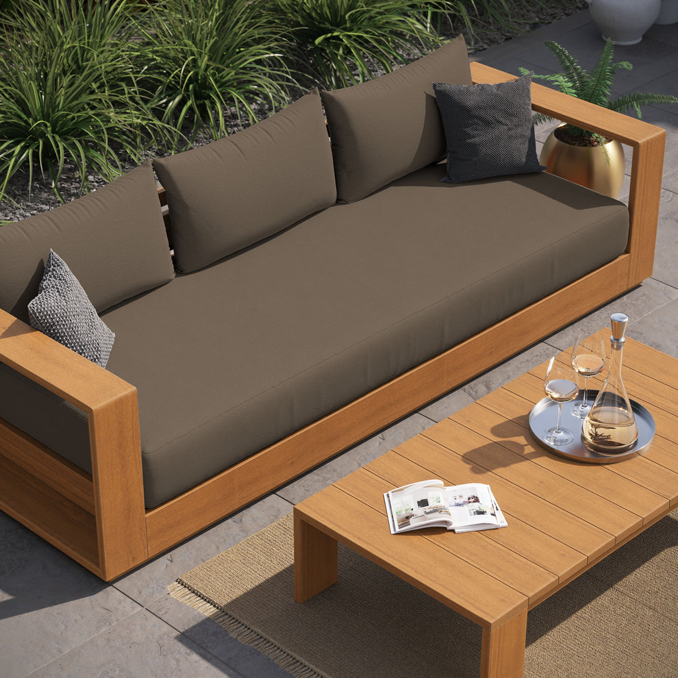 Tahoe 2-Piece Outdoor Patio Acacia Wood Sofa and Coffee Table Set by Modway | Sofas | Modishstore - 5