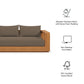 Tahoe 2-Piece Outdoor Patio Acacia Wood Sofa and Coffee Table Set by Modway | Sofas | Modishstore - 6
