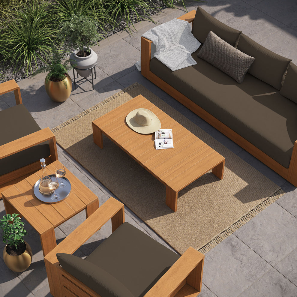 Tahoe 5-Piece Outdoor Patio Acacia Wood Furniture Set by Modway | Sofas | Modishstore - 6
