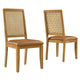 Arlo Vegan Leather Upholstered Faux Rattan and Wood Dining Side Chairs - Set of 2 By Modway - EEI-6802 | Dining Chairs | Modishstore - 19