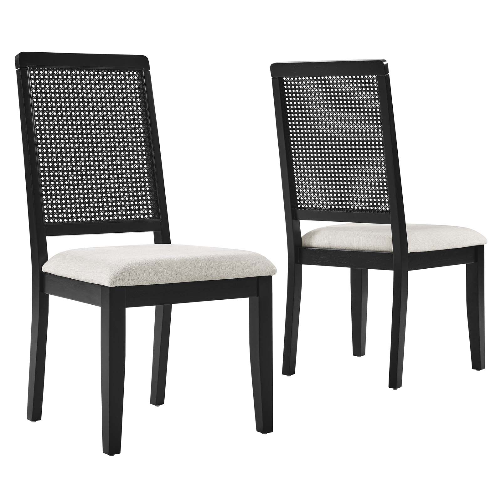 Arlo Faux Rattan and Wood Dining Side Chairs - Set of 2 By Modway - EEI-6803 | Dining Chairs | Modishstore - 2