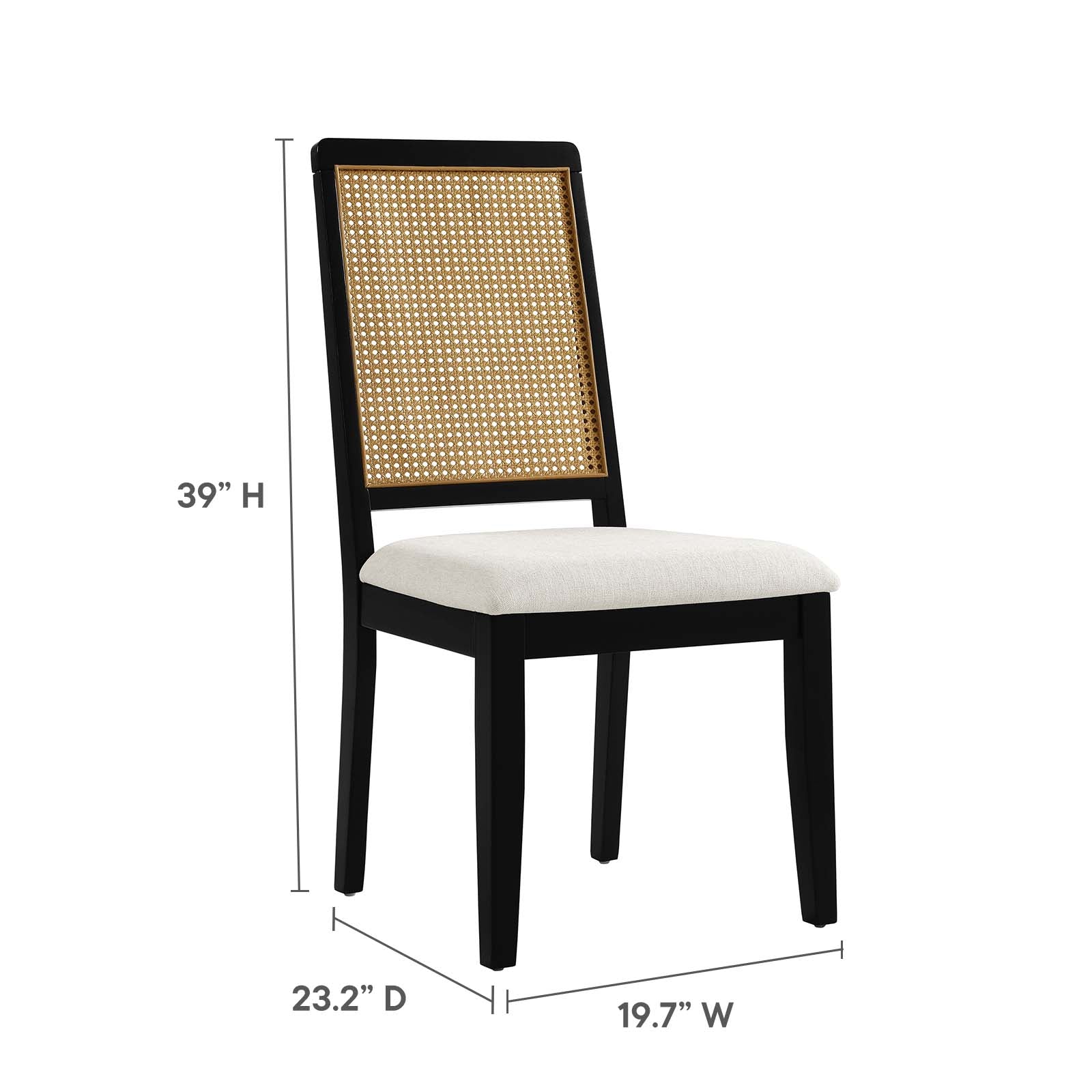 Arlo Faux Rattan and Wood Dining Side Chairs - Set of 2 By Modway - EEI-6803 | Dining Chairs | Modishstore - 17