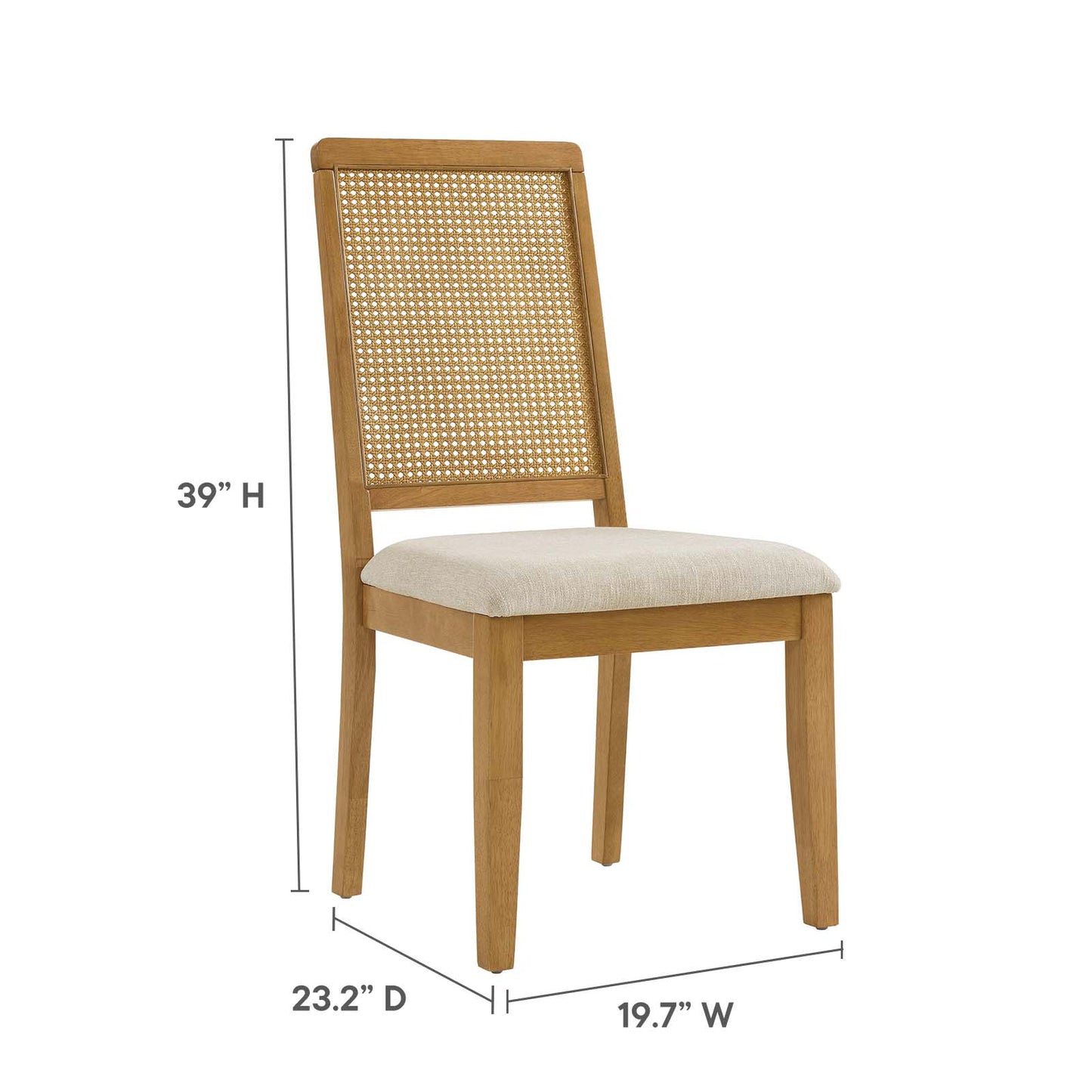 Arlo Faux Rattan and Wood Dining Side Chairs - Set of 2 By Modway - EEI-6803 | Dining Chairs | Modishstore - 26