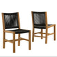 Vienna Outdoor Patio Teak and Rope Armless Dining Chairs Set of 2 by Modway | Dining Chairs | Modishstore - 2