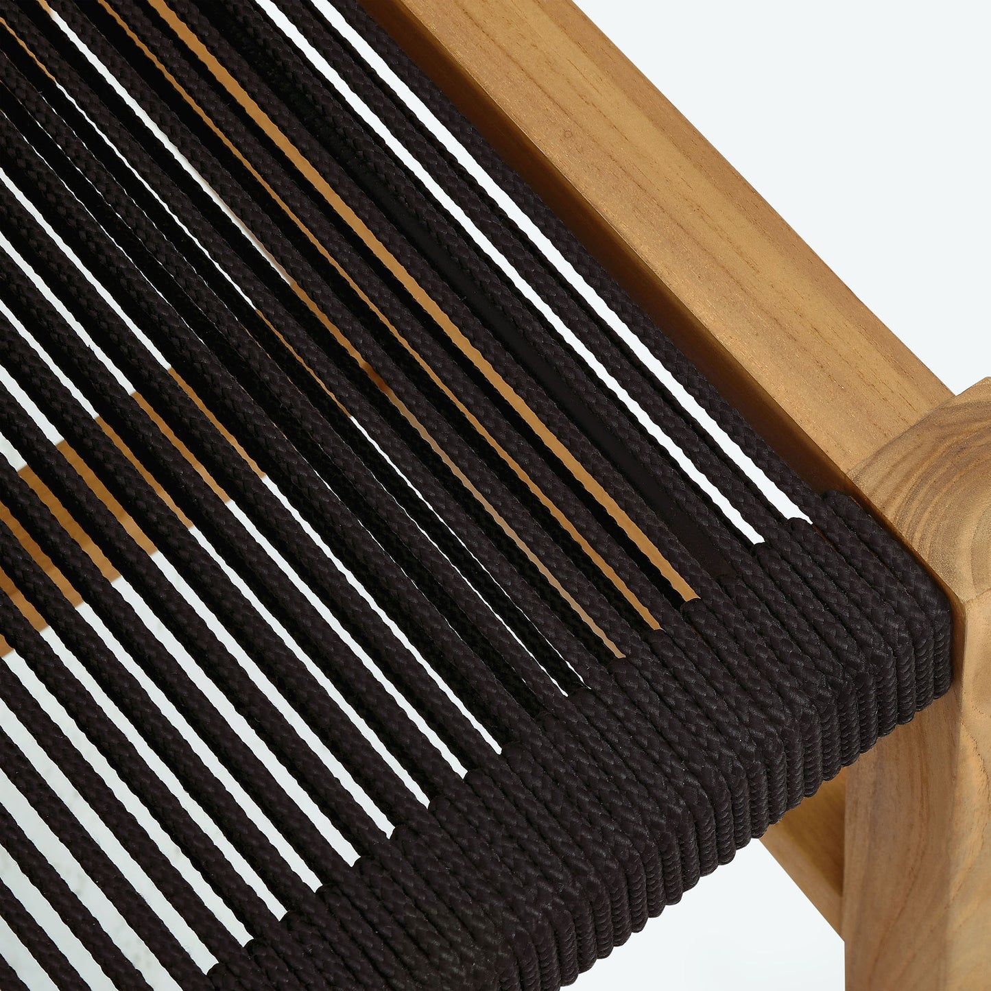 Vienna Outdoor Patio Teak and Rope Armless Dining Chairs Set of 2 by Modway | Dining Chairs | Modishstore - 7