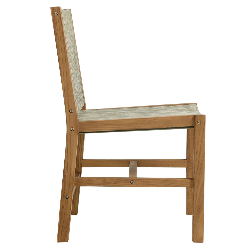 Vienna Outdoor Patio Teak and Rope Armless Dining Chairs Set of 2 by Modway | Dining Chairs | Modishstore - 13