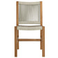 Vienna Outdoor Patio Teak and Rope Armless Dining Chairs Set of 2 by Modway | Dining Chairs | Modishstore - 15