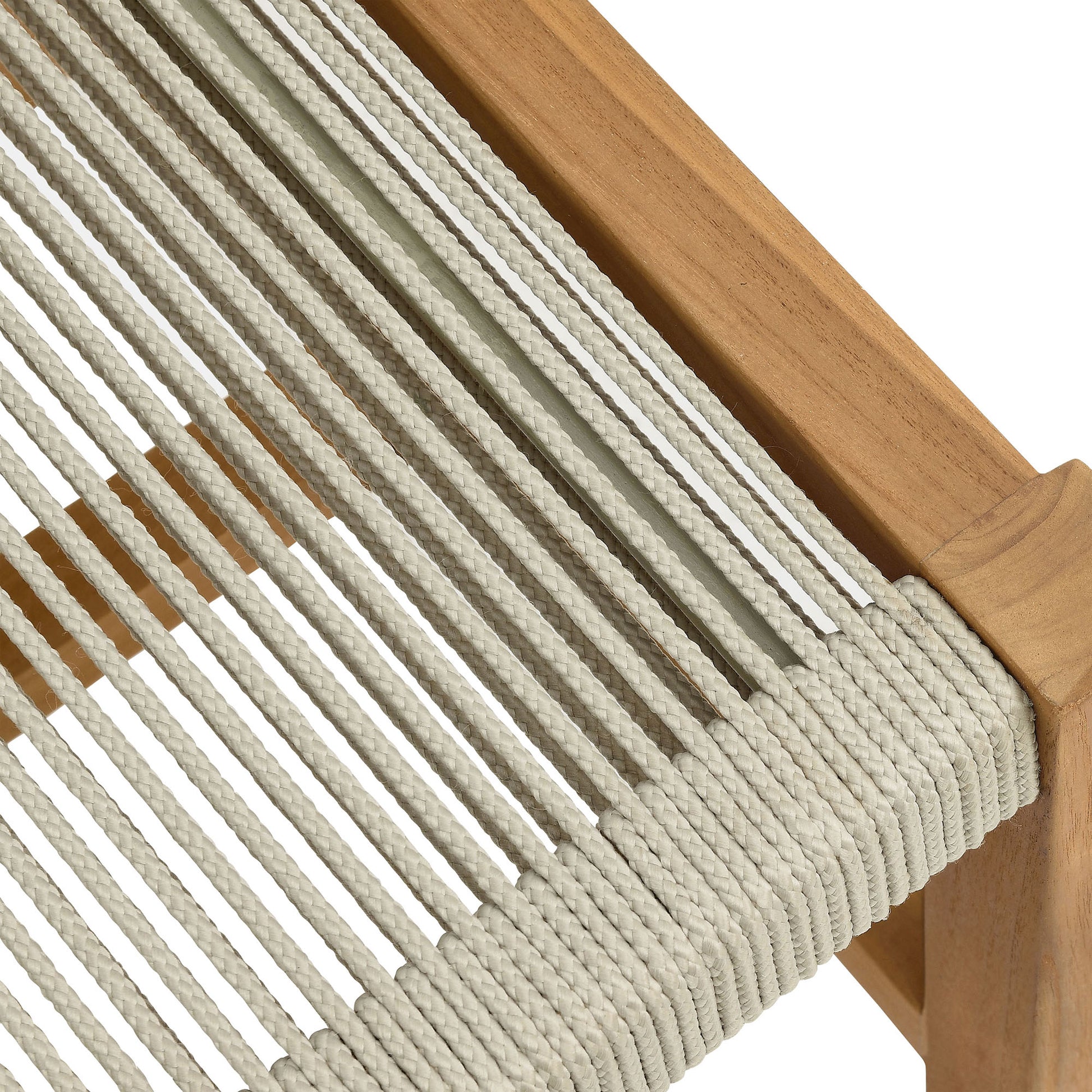 Vienna Outdoor Patio Teak and Rope Armless Dining Chairs Set of 2 by Modway | Dining Chairs | Modishstore - 16