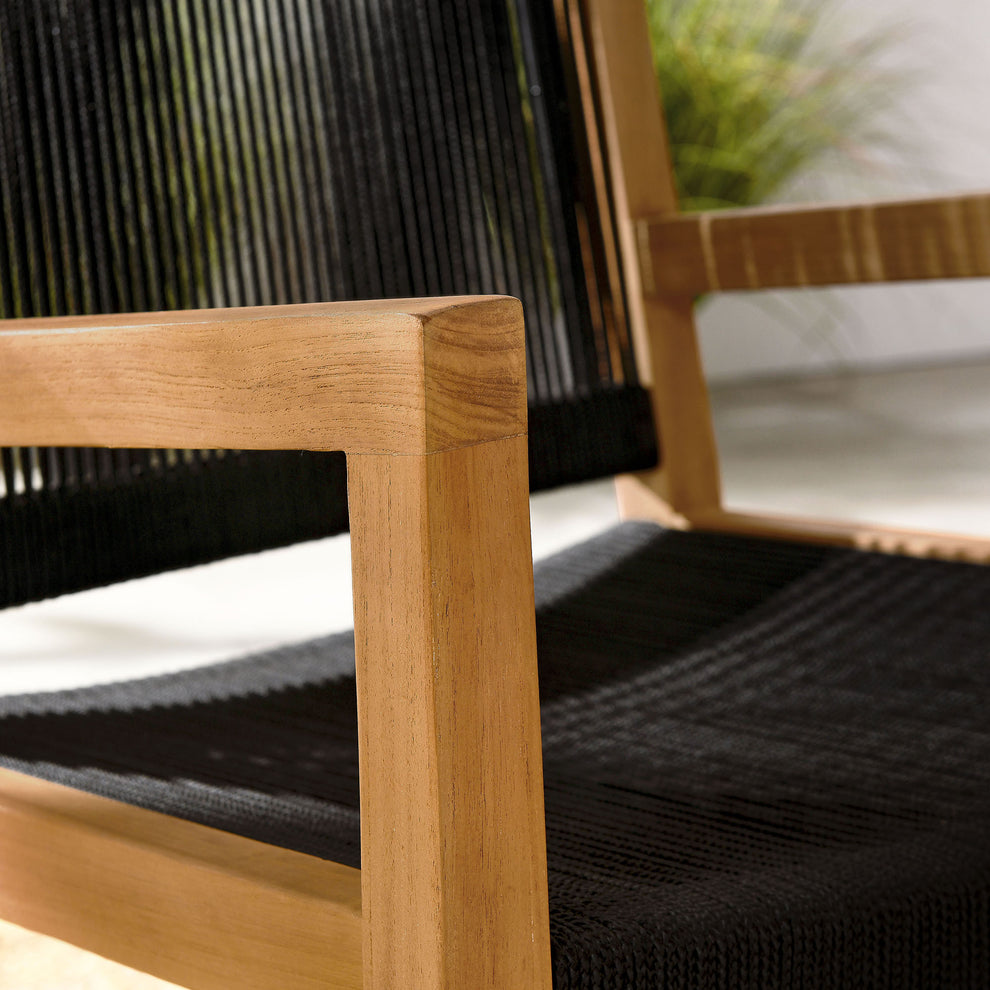 Vienna Outdoor Patio Teak and Rope Dining Armchairs Set of 2 by Modway | Armchairs | Modishstore - 8