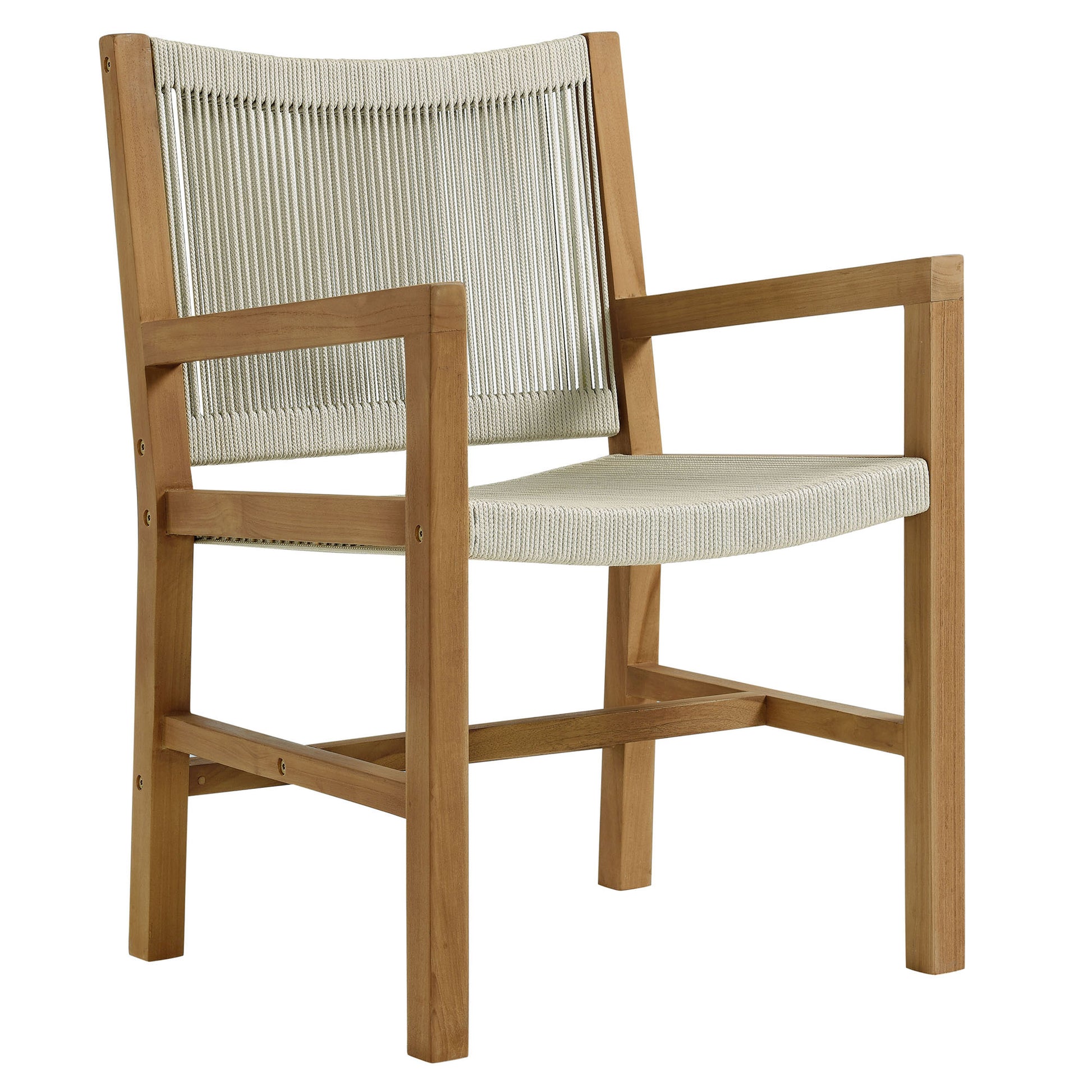 Vienna Outdoor Patio Teak and Rope Dining Armchairs Set of 2 by Modway | Armchairs | Modishstore - 12