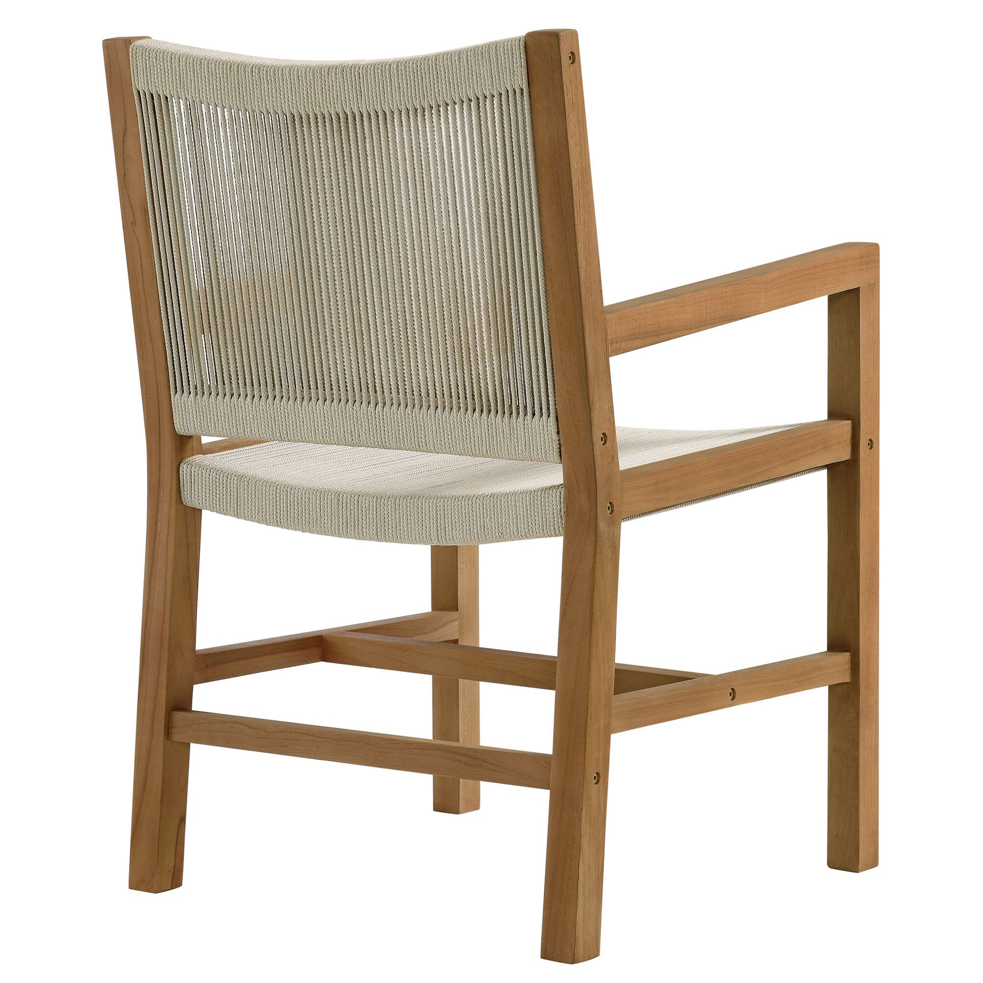 Vienna Outdoor Patio Teak and Rope Dining Armchairs Set of 2 by Modway | Armchairs | Modishstore - 14