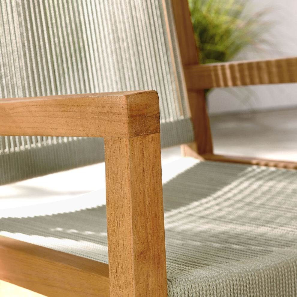 Vienna Outdoor Patio Teak and Rope Dining Armchairs Set of 2 by Modway | Armchairs | Modishstore - 17