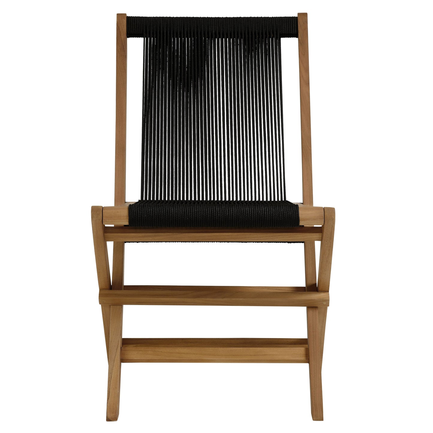 Vienna Outdoor Patio Teak and Rope Folding Chairs Set of 4 by Modway | Outdoor Chairs | Modishstore - 6